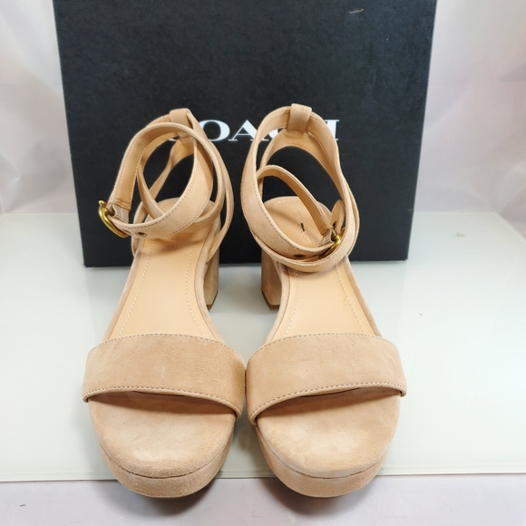 NWT$282 Coach Serena Block Heel Platform Sandal Heel Shoes Sz 10 - Picture 6 of 10